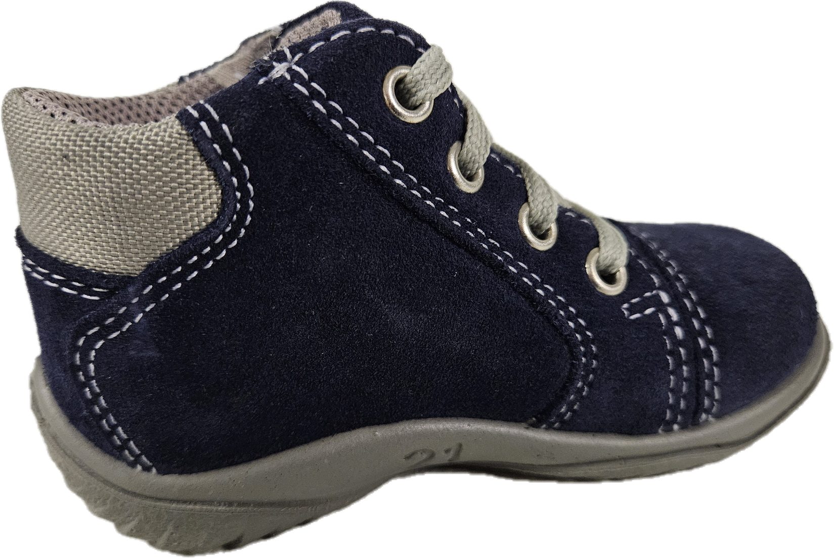 Richter Schnürschuh Sneaker Kinderschuh 0428 342 7201 Lederschuh blau Lauflernschuh aus echtem Leder