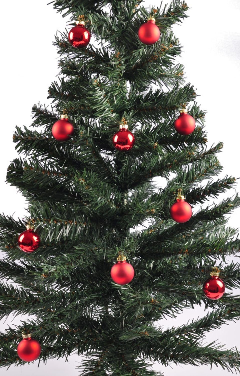 BURI Weihnachtsbaumkugel 3cm rot Weihnachtsbaumkugeln 12er-Set Christbaumkugel Weih Baumschmuck