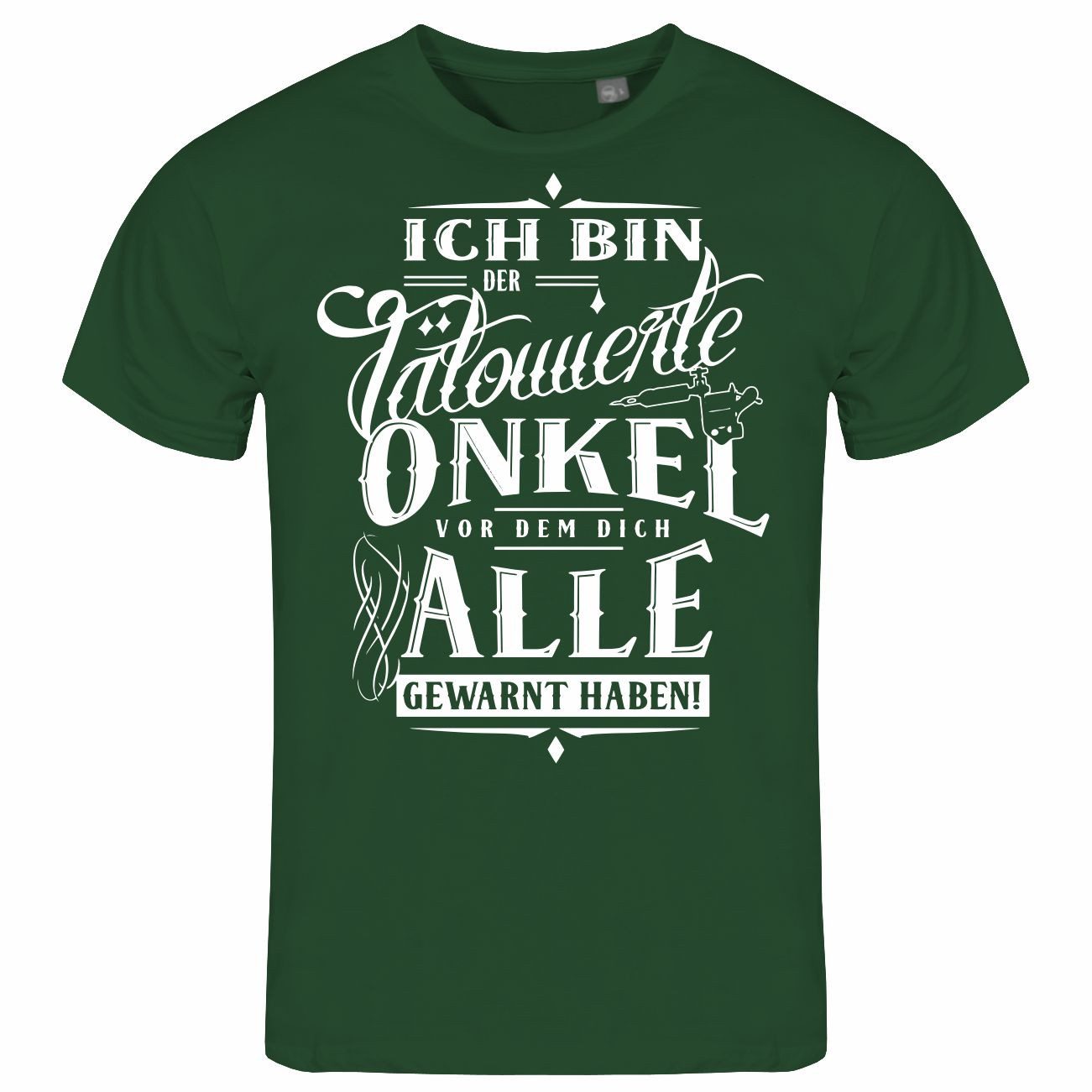 Print-Shirt Herren T-Shirt Ich bin der tätowierte Onkel