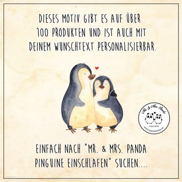Mr. & Mrs. Panda Tierbett Pinguine Einschlafen - Grau Pastell - Geschenk, Geschenk für Partner, Design & Komfort