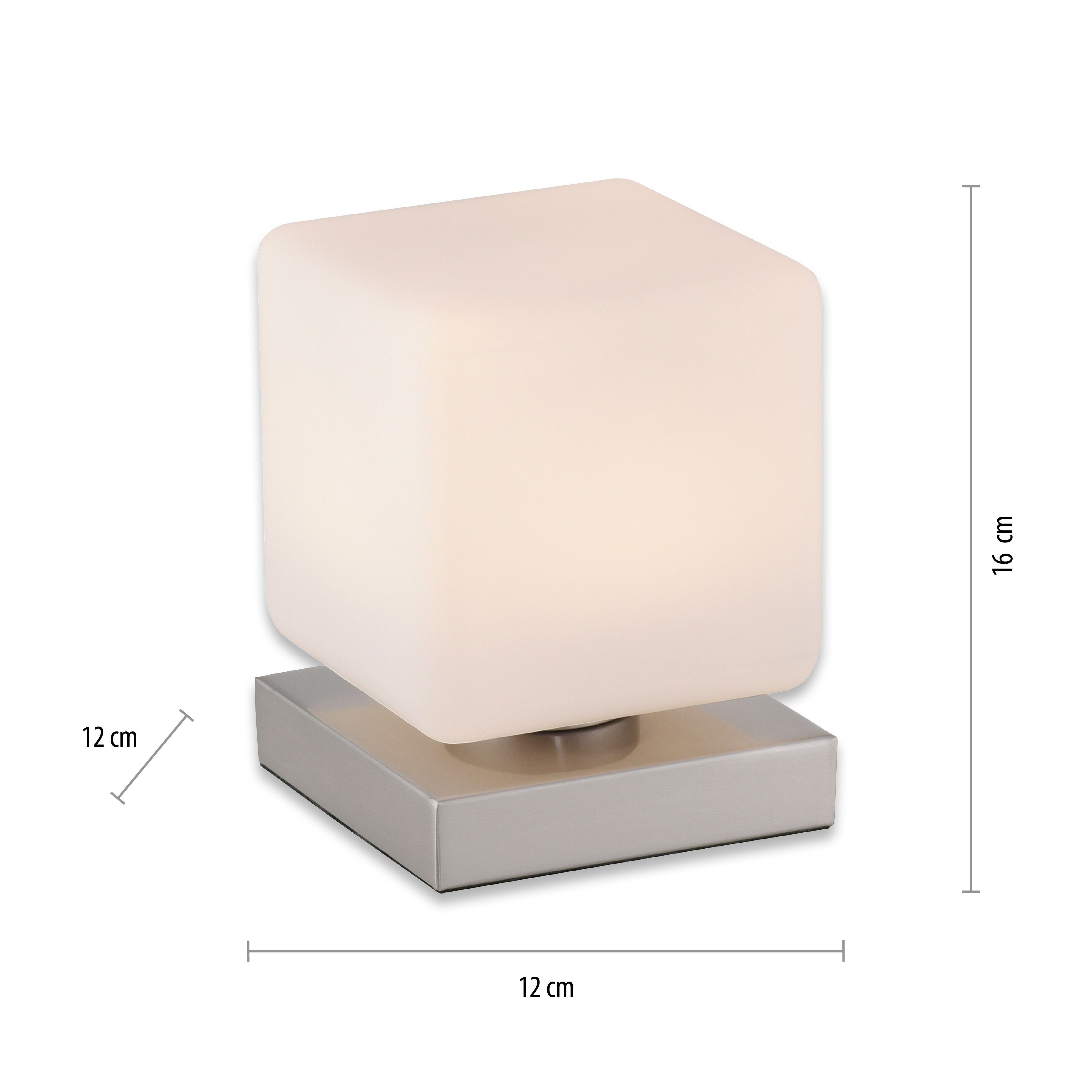 Paul Neuhaus Tischleuchte DADOA, Touchdimmer Warmweiß, integriert, LED, über dimmbar fest LED