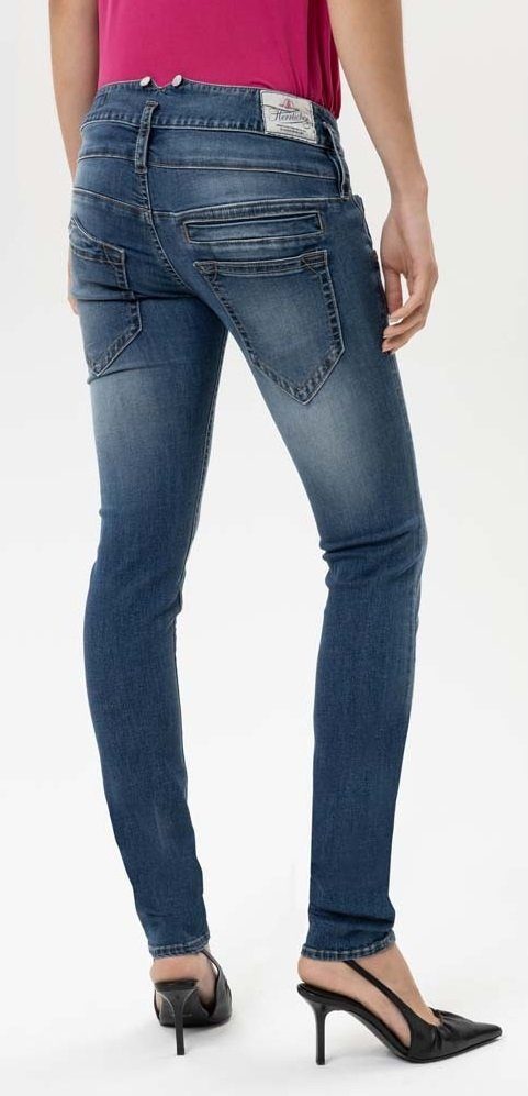 Herrlicher medium Jeans Denim Slim Pitch 5-Pocket-Style Stretch-Jeans aus Organic