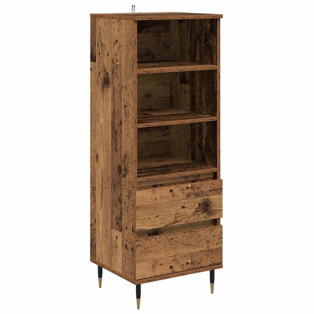 vidaXL Highboard Highboard Altholz 40 x 36 x 110 cm Holzwerkstoff (1 St)