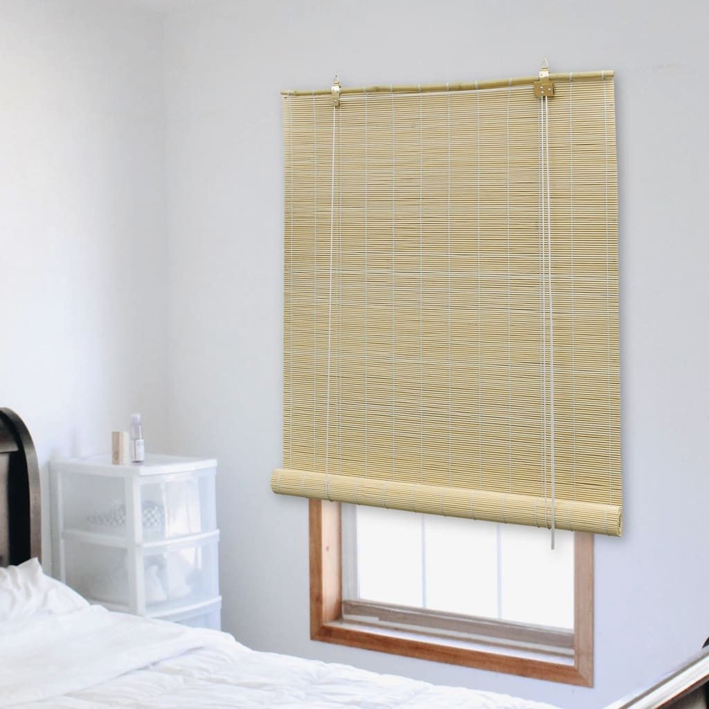 Rollo Bambusrollo Sichtschutz 80 x 220 cm Natur, furnicato