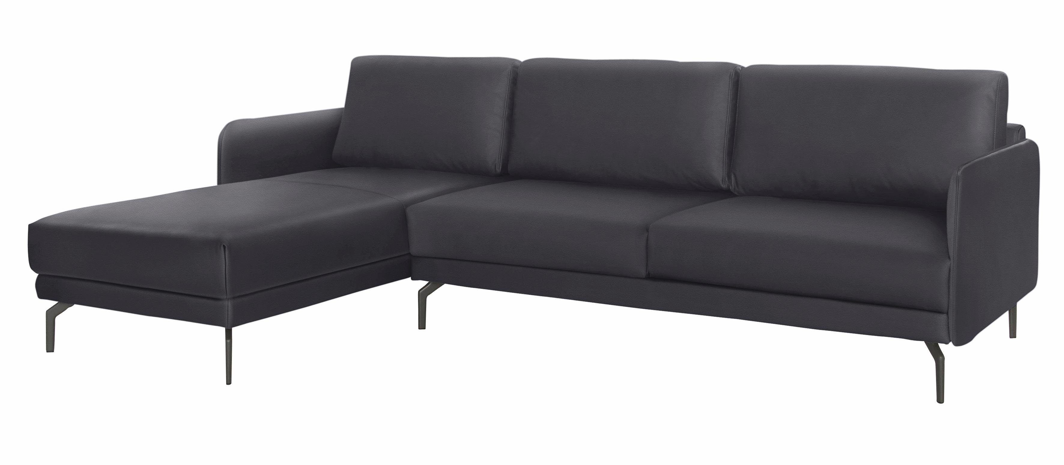 hülsta sofa Ecksofa hs.450, Armlehne sehr schmal, Breite 234 cm, Alugussfüße in umbragrau