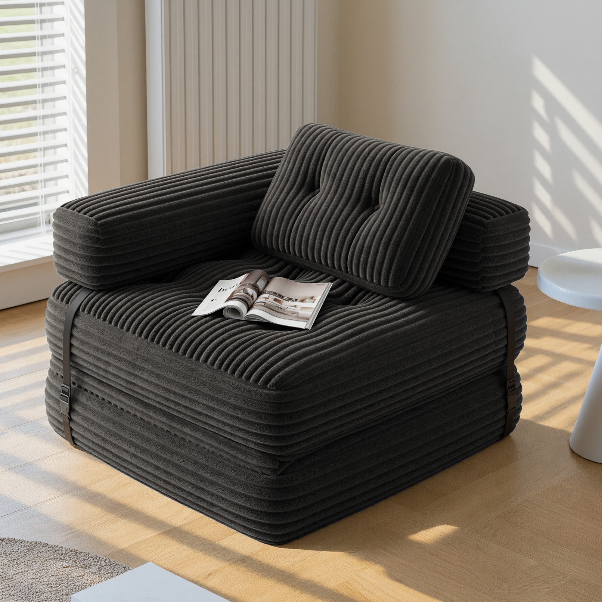Bealife 1,5-Sitzer Klappbares Sofa, Relaxsessel Indoor-Lazy mit Armlehnen günstig online kaufen