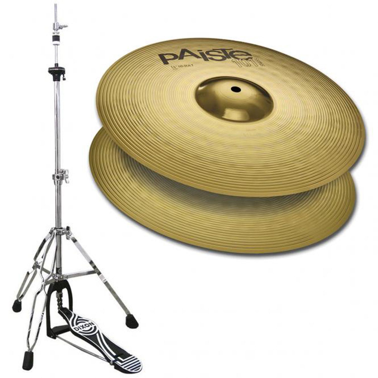 Schlagzeug Paiste 101 Brass 14 Hi Hat Becken mit HiHat Maschine