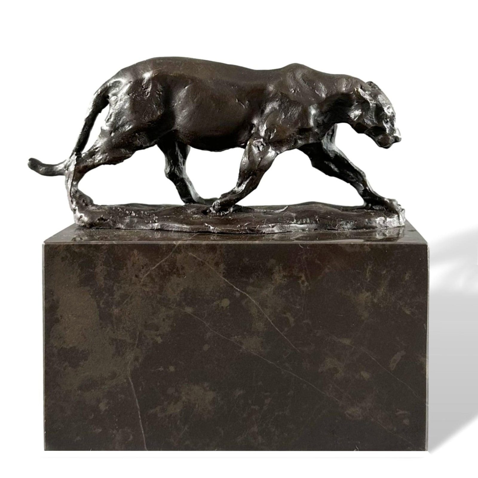 Aubaho Dekoobjekt Bronzefigur Panther Leopard Puma günstig online kaufen