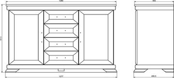 Home affaire Sideboard Royal, Breite ca. 128 cm