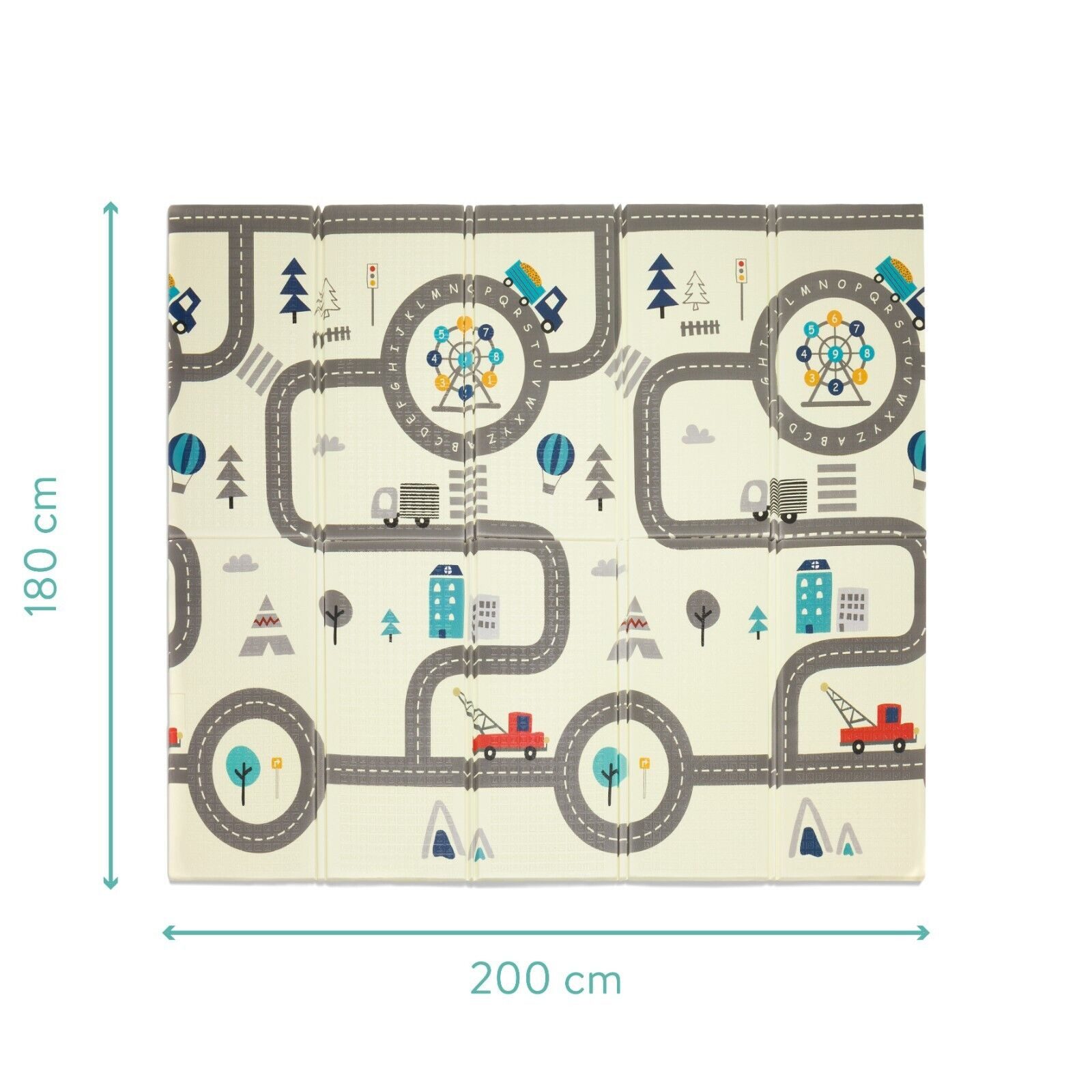 Fillikid Spielmatte Spielmatte Straße 180x200 cm