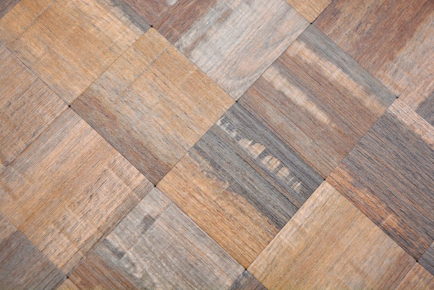 Thumbnail - Mosani Fliesenaufkleber Wandfliesen Holzoptik Hexagon Mosaik Fliesen Selbstklebend, Spritzwasserbereich geeignet, Küchen...