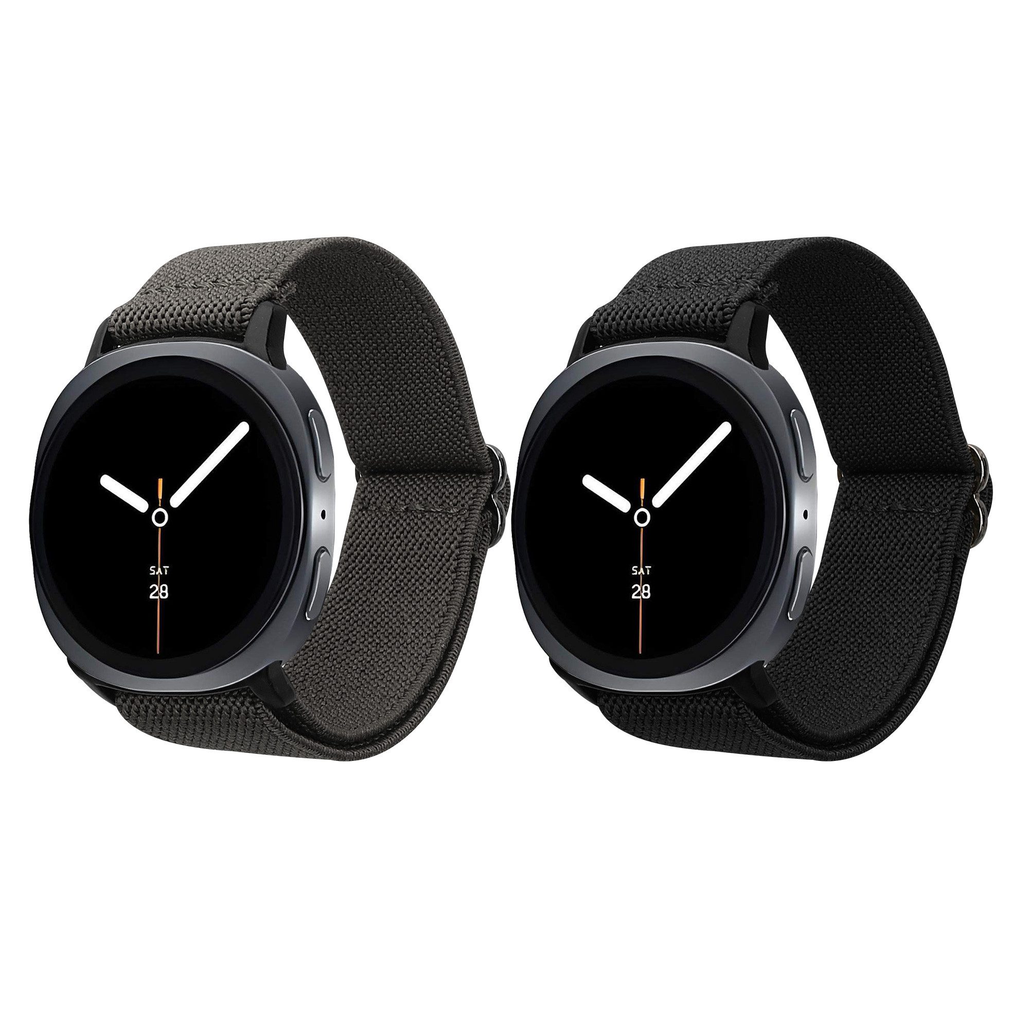 kwmobile Smartwatch-Armband 2x Uhrenarmband für Samsung Galaxy Watch 8 Galaxy / Galaxy Watch 8, Fitnesstracker Band Set aus Nylon - Ersatzarmband Smartwatch