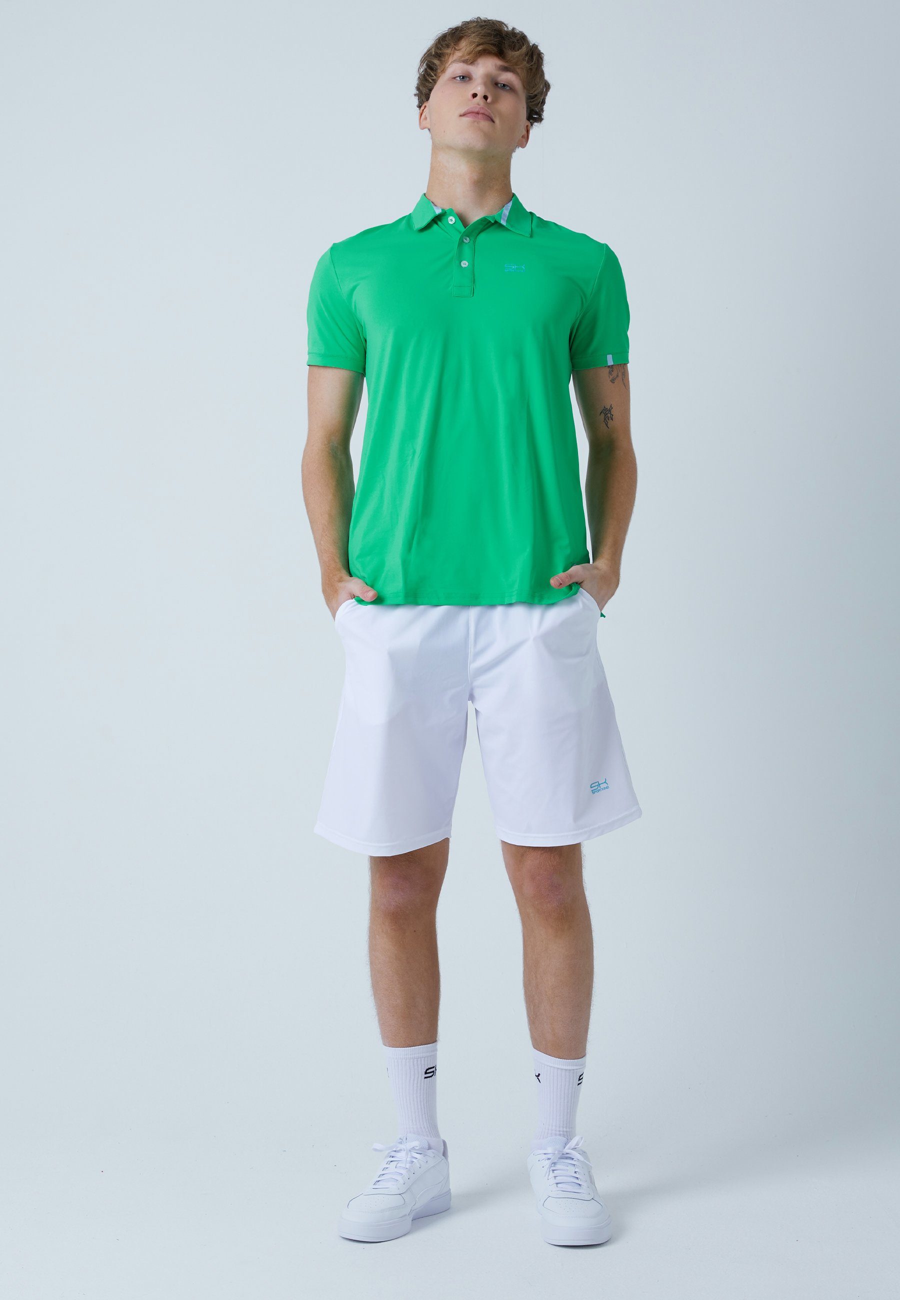 SPORTKIND Funktionsshirt Kurzarm Shirt & Polo grün Golf Herren Jungen