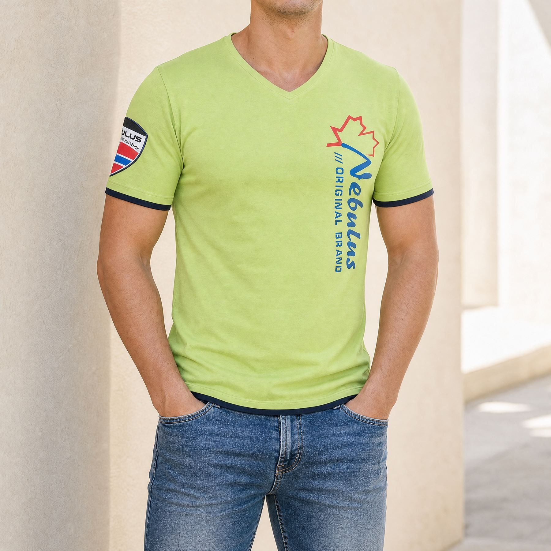Nebulus T-Shirt KENO, P5354 - Herren, limettengrün, L
