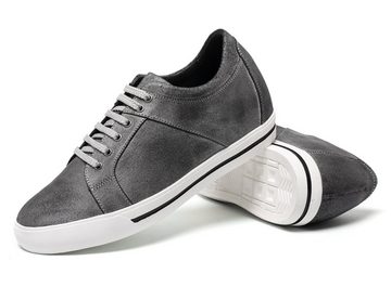 Mario Moronti Siena grau Sneaker + 6 cm größer, Schuhe mit Erhöhung, Schuhe die größer machen, Used-Look, sportlich