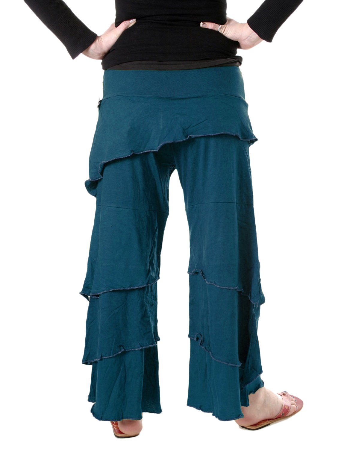 Vishes Haremshose Lagenlook Schlaghose aus Baumwolle günstig online kaufen