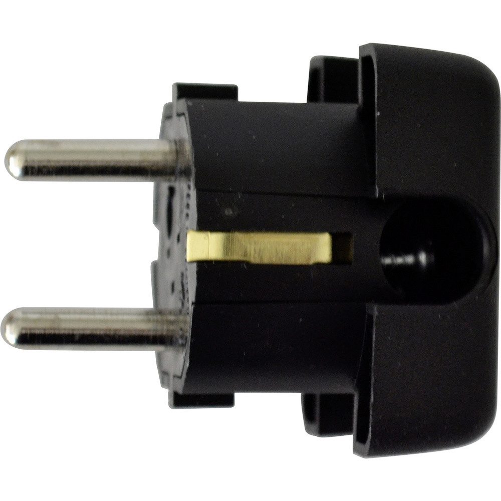 N & L N & L 17839 Schutzkontakt-Flachstecker Kunststoff 230 V Schwarz Steckernetzteil
