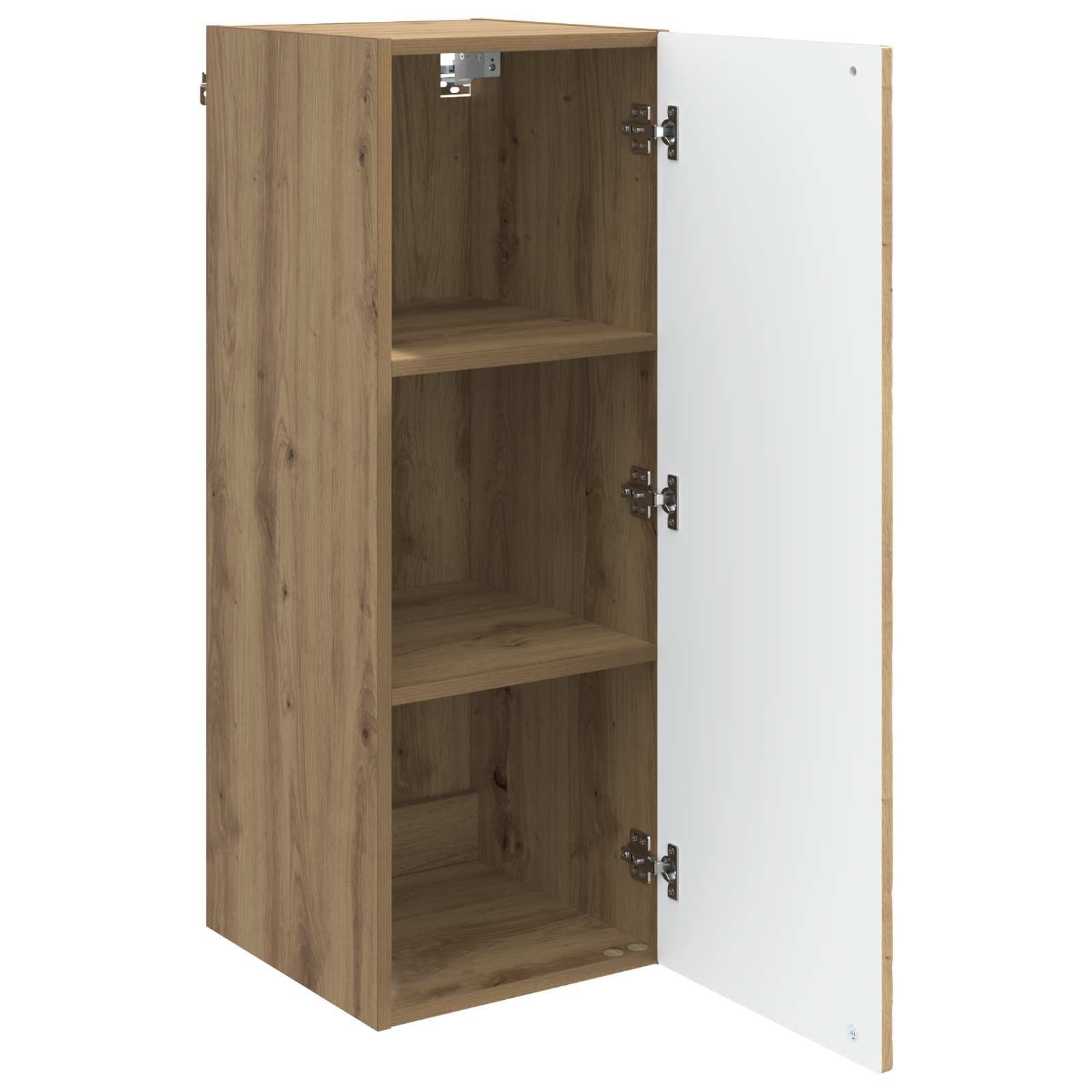 vidaXL Hängeschrank 33 x 34,5 x 90 cm Hängeschrank schmal Wandschrank Artisan-Eiche 33x34