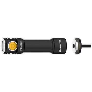 Armytek LED Taschenlampe Prime C2 Magnet USB Warm Taschenlampe, mit Gürtelclip, mit Holster