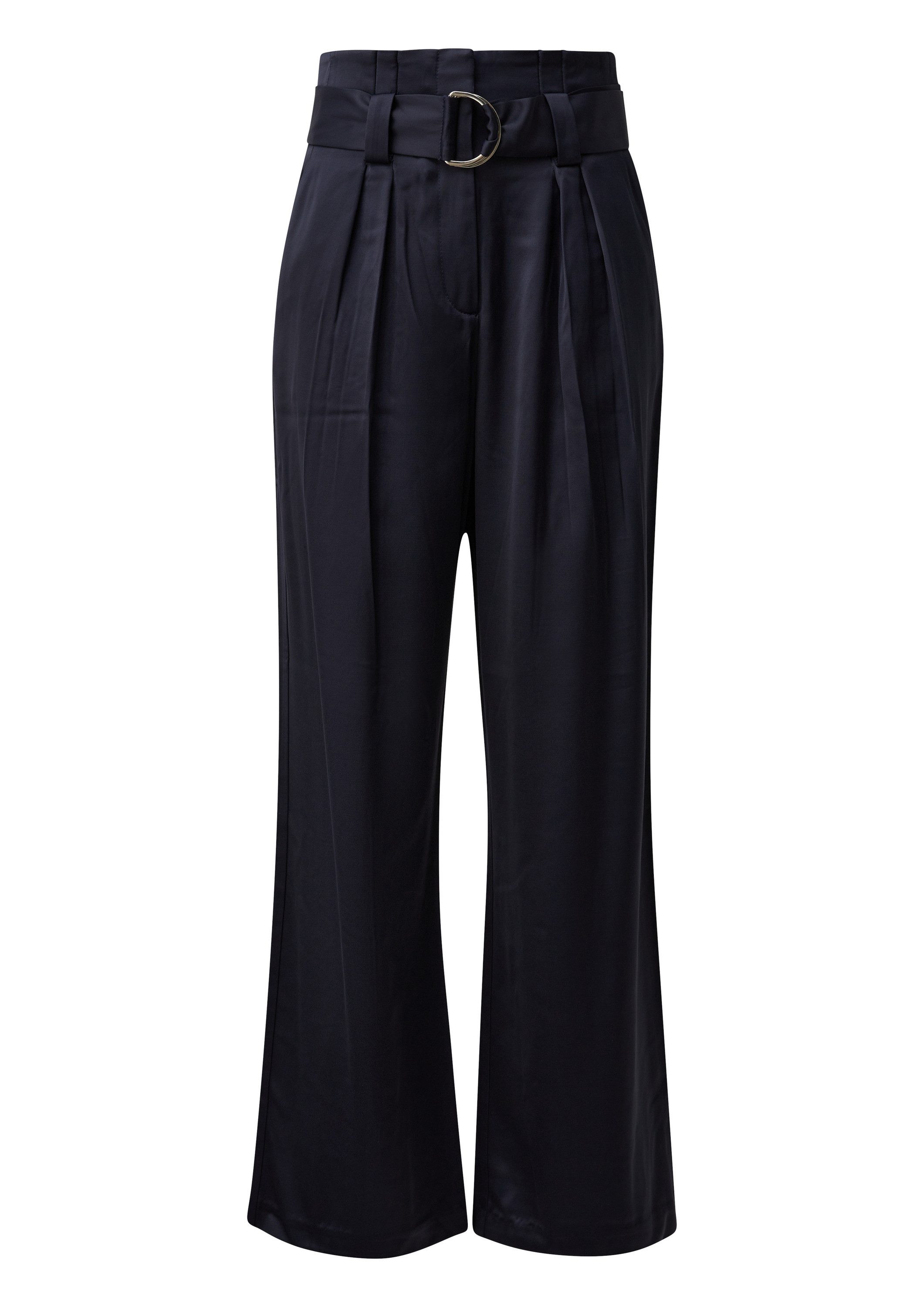 s.Oliver Chinos Hose Hose mit Extra Wide Leg und Gürtel im Relaxed Fit