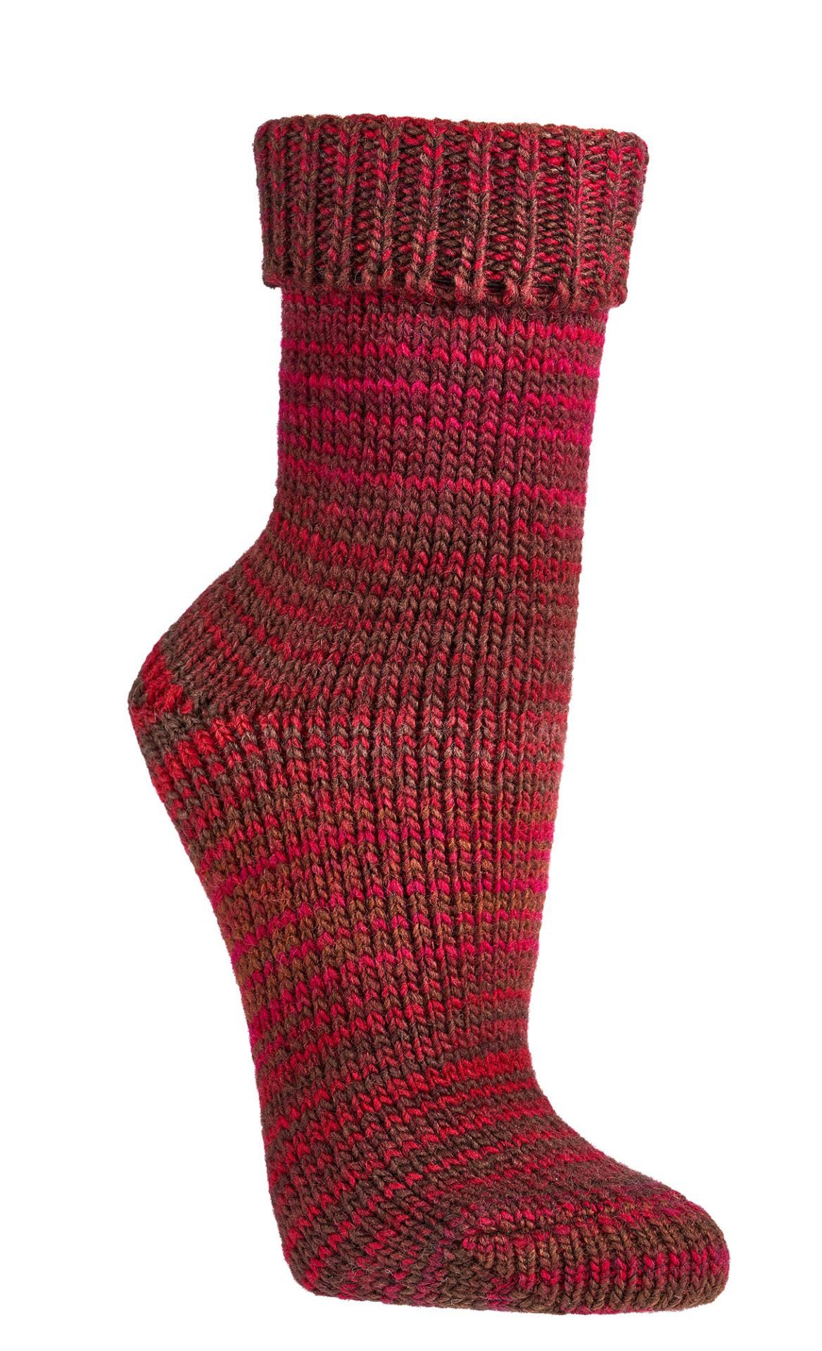 Umschlagsocken 2 Paar Unisex Wollsocken "Skandinavien-Style" wie handgestrickt