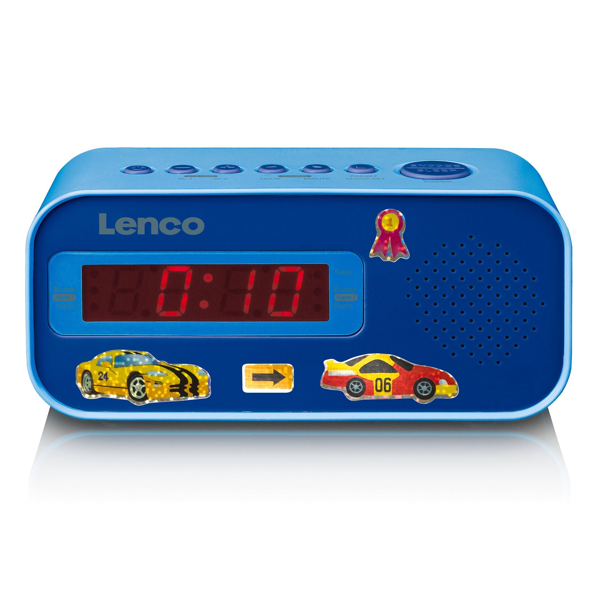 Lenco (FM-Tuner) Uhrenradio CR-205 Blau