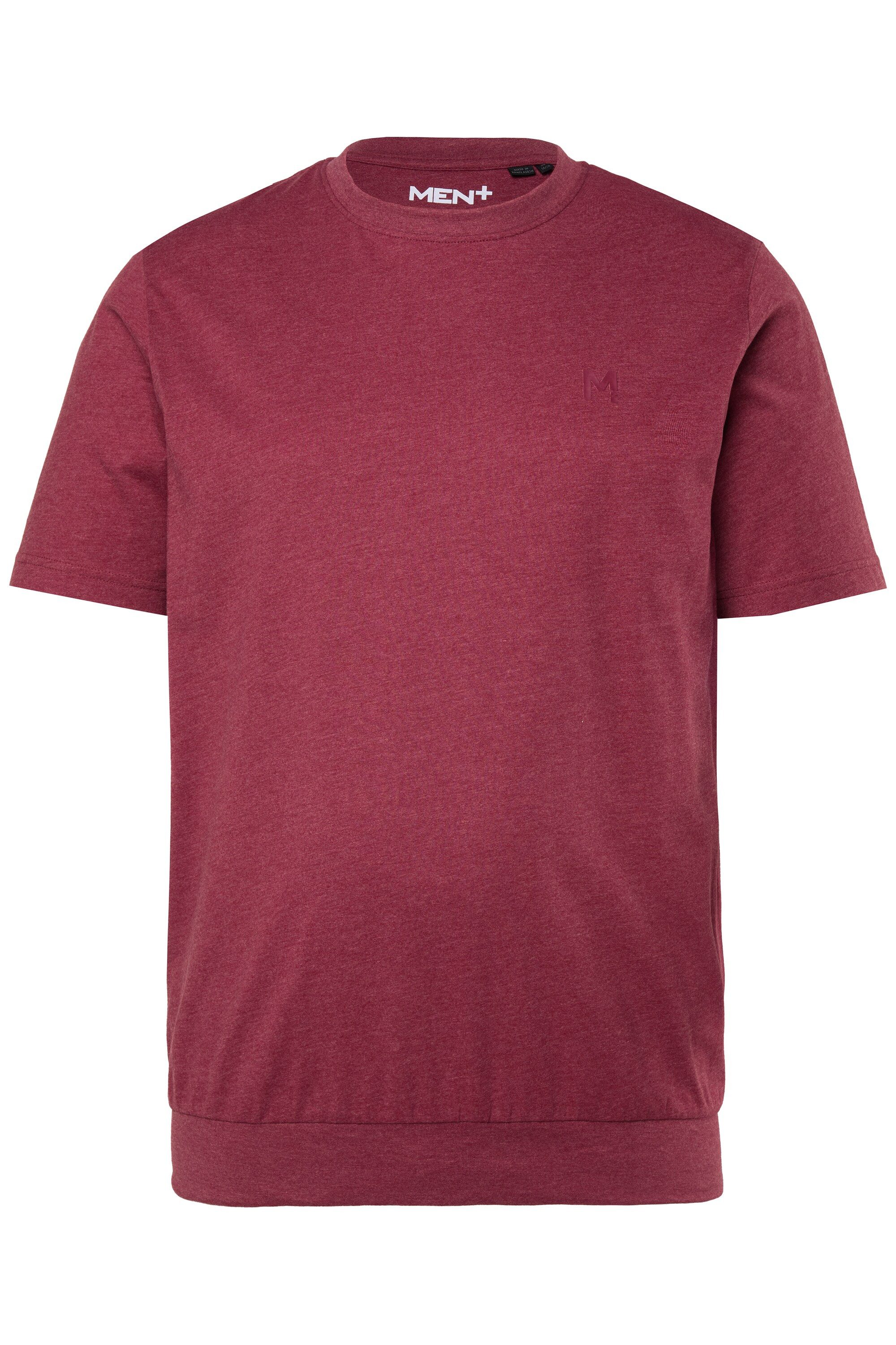 Men Plus T-Shirt T-Shirt Bauchfit Basic Halbarm