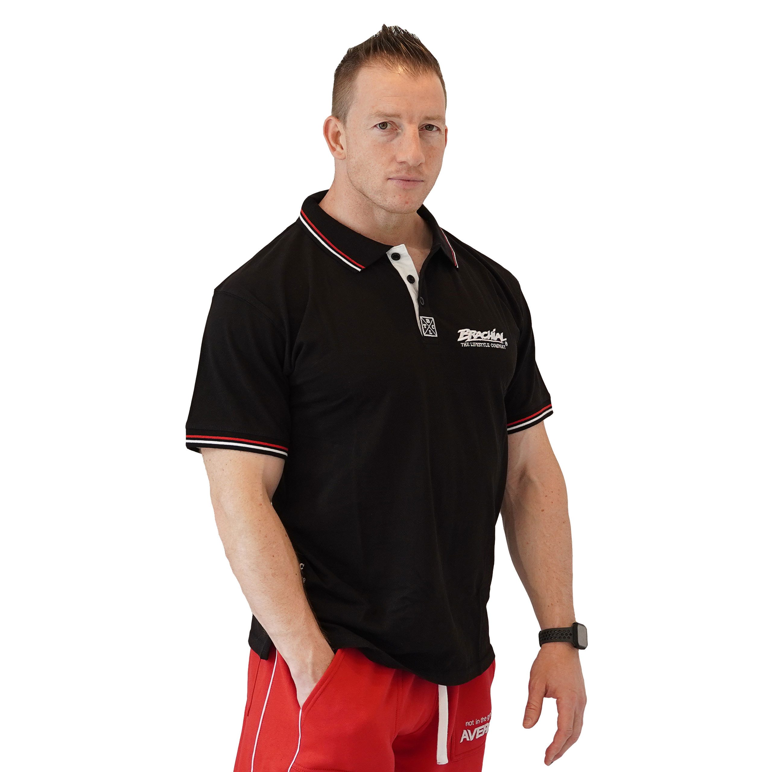 BRACHIAL THE LIFESTYLE COMPANY Poloshirt Brachial Polo-Shirt "Sunrise" schwarz