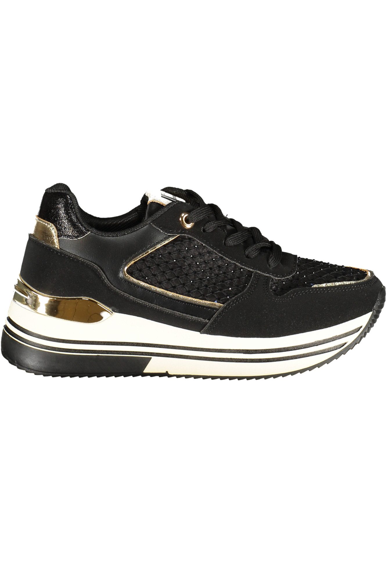 Laura Biagiotti Sneaker Damen Sportschuh Schwarz mit Silberdetails und günstig online kaufen