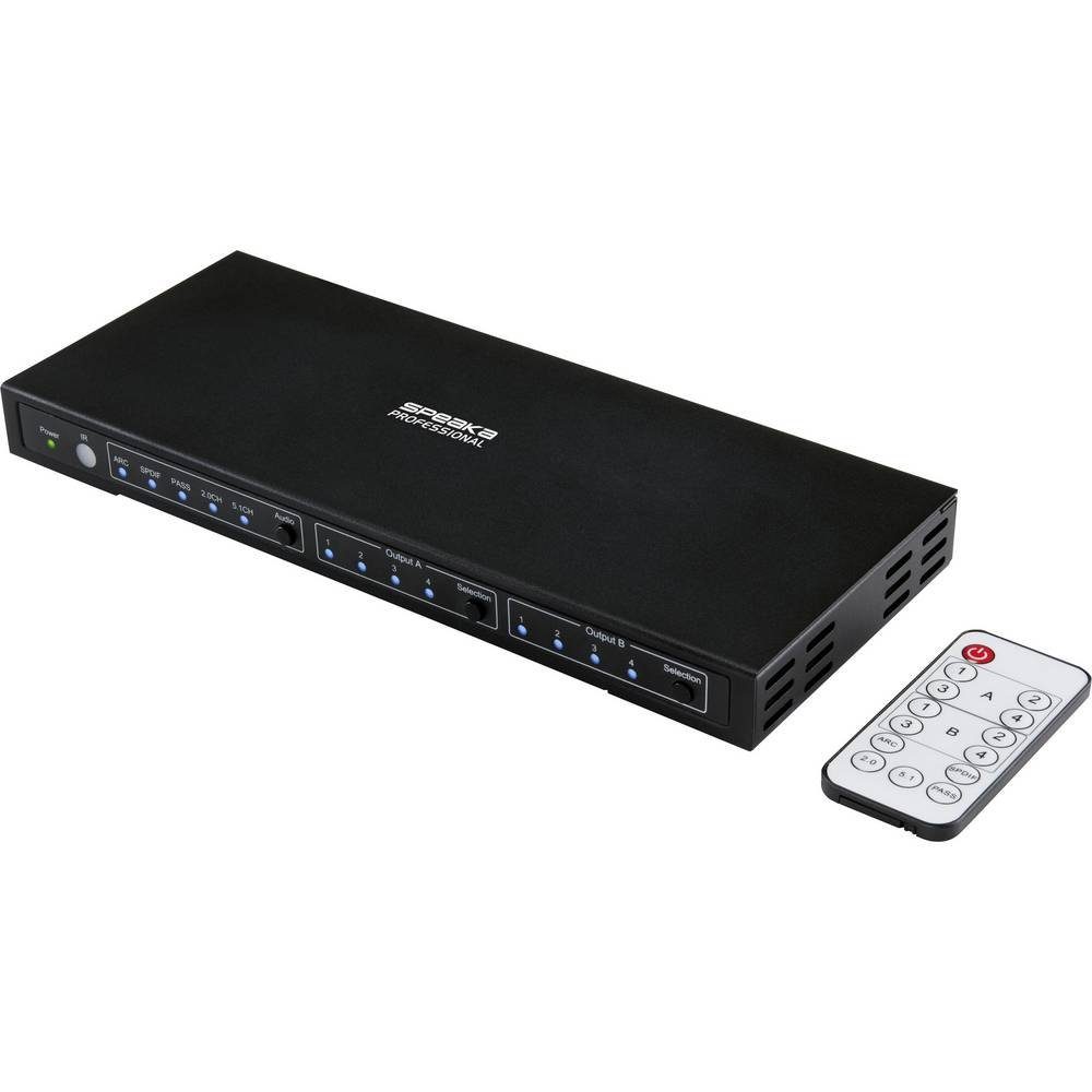 4x2 HDMI-Switch mit Audio Extraktor HDMI-Adapter