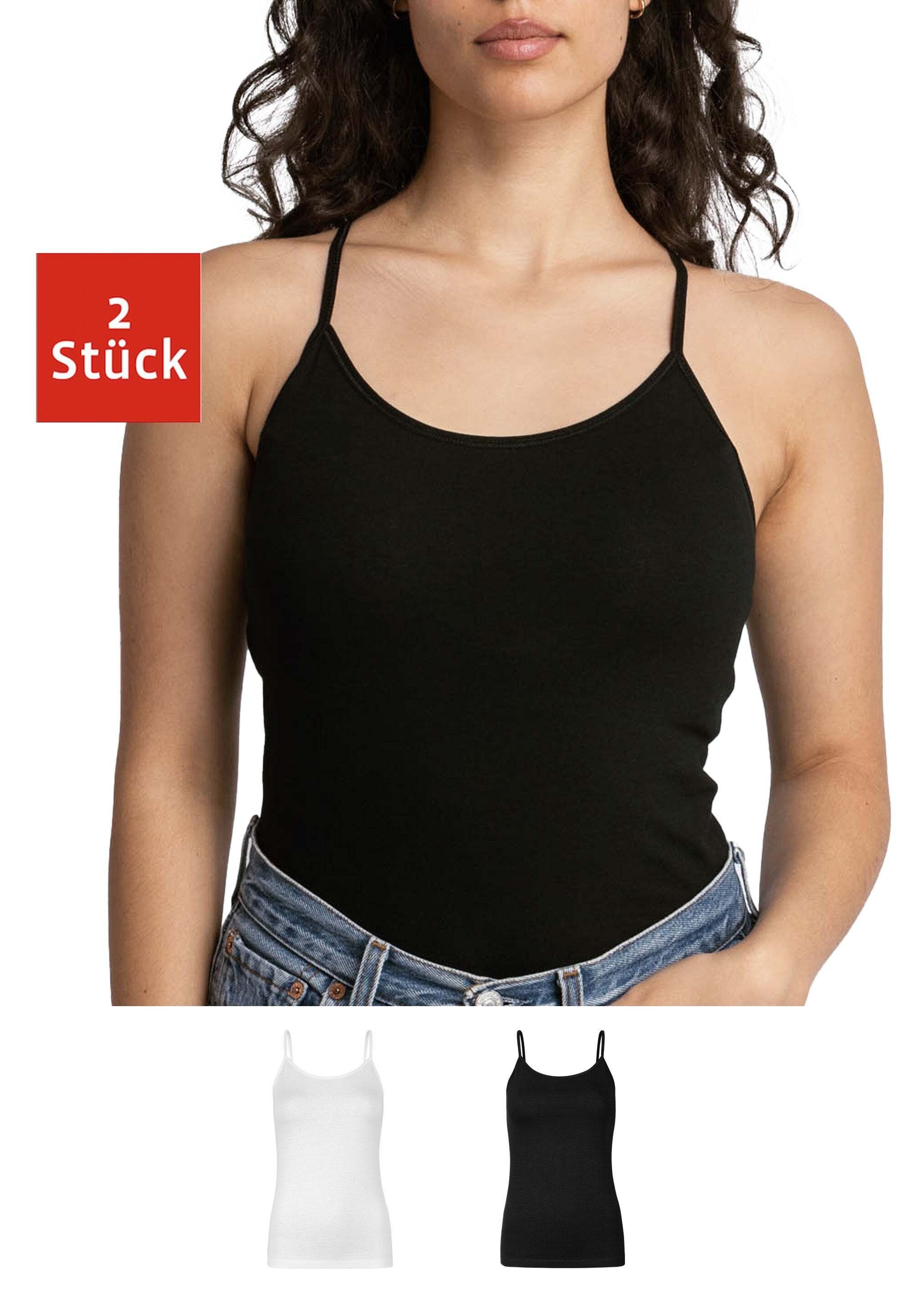 SNOCKS Tanktop Spaghetti Top Damen (2-tlg) günstig online kaufen