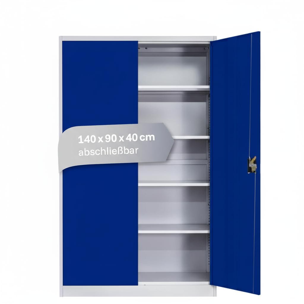 LagerZwei Aktenschrank Mehrzweckschrank 140x90x40 cm abschließbar