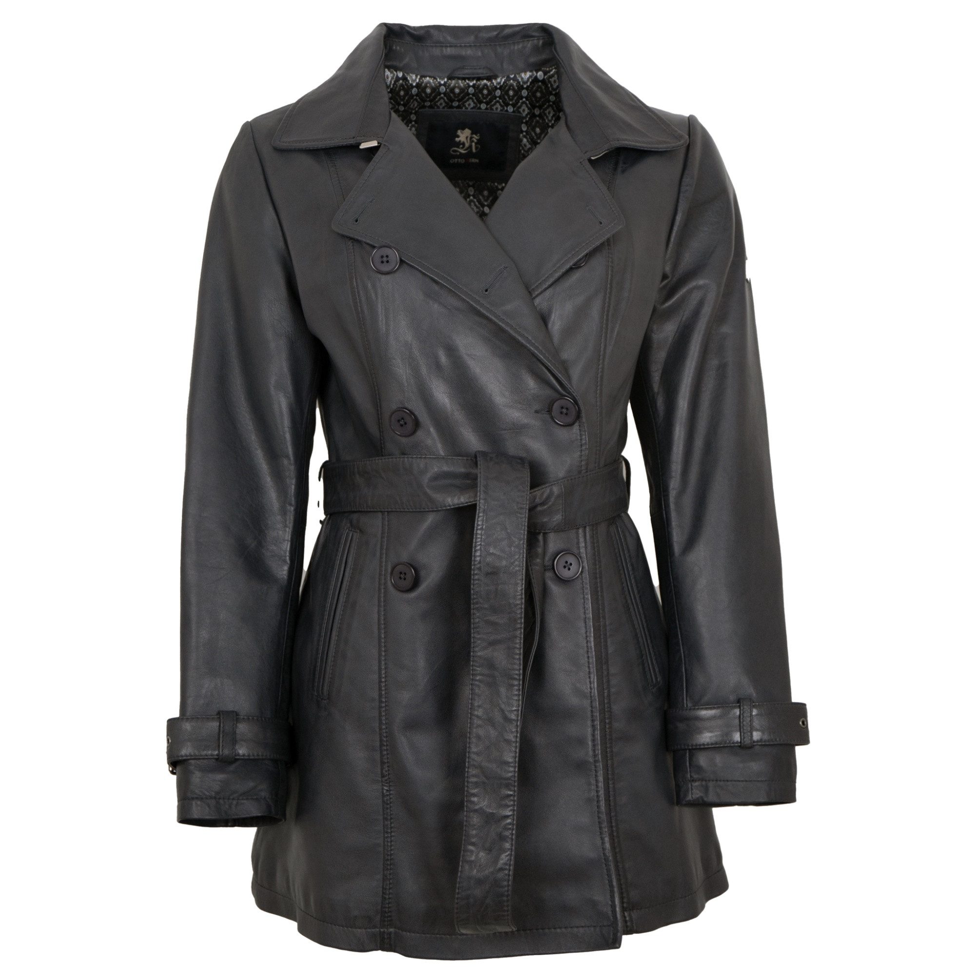 Otto Kern Lederjacke OK-009 OTTO KERN - Damen Ledermantel Trenchcoat Lammna günstig online kaufen