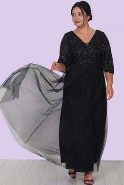 Modabout Abendkleid Langes Maxikleid Sommerkleid für große Größen - NELB0588D5149SYH (1-tlg)