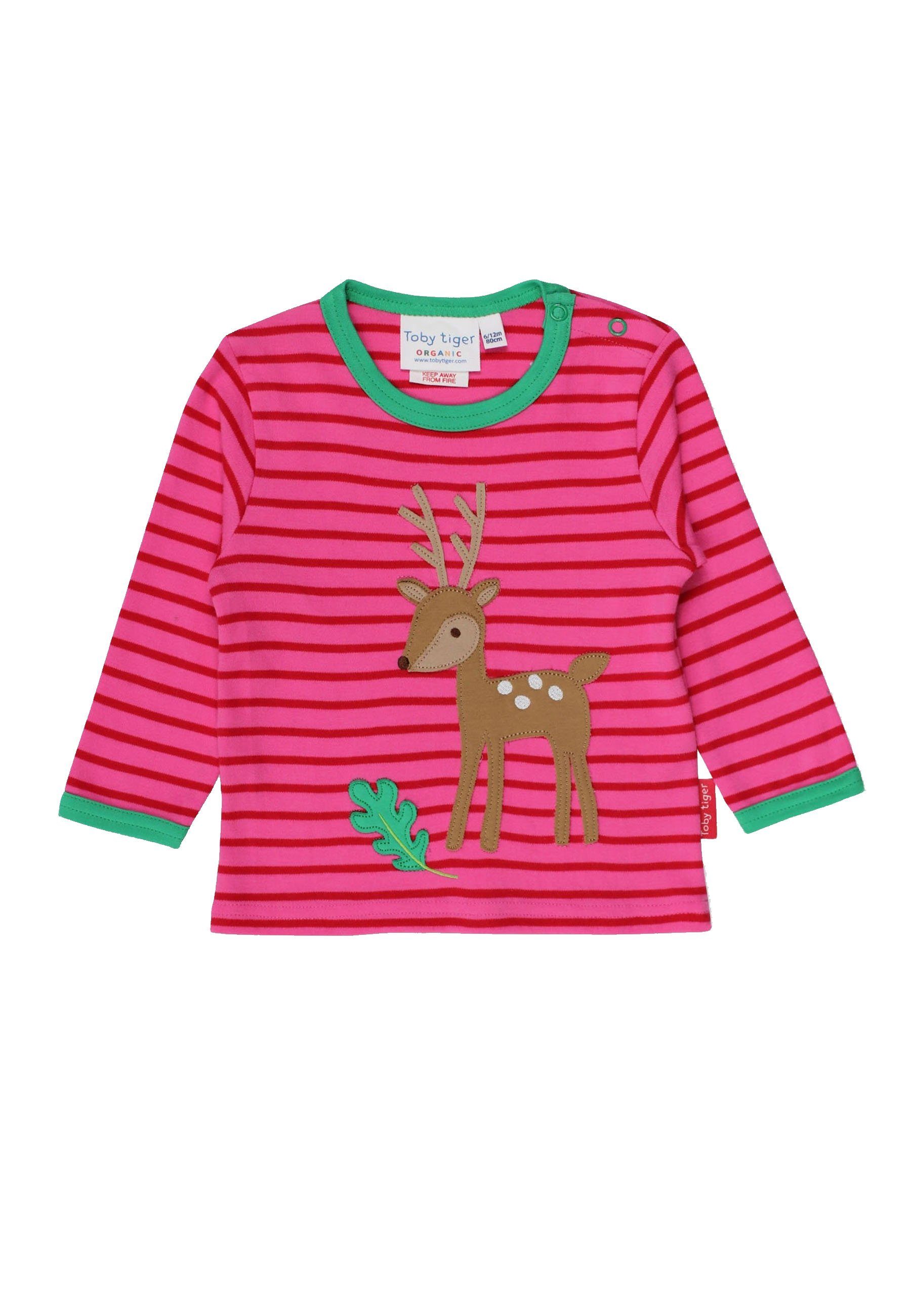 Langarmshirt Langarmshirt mit Rehkitz Applikation