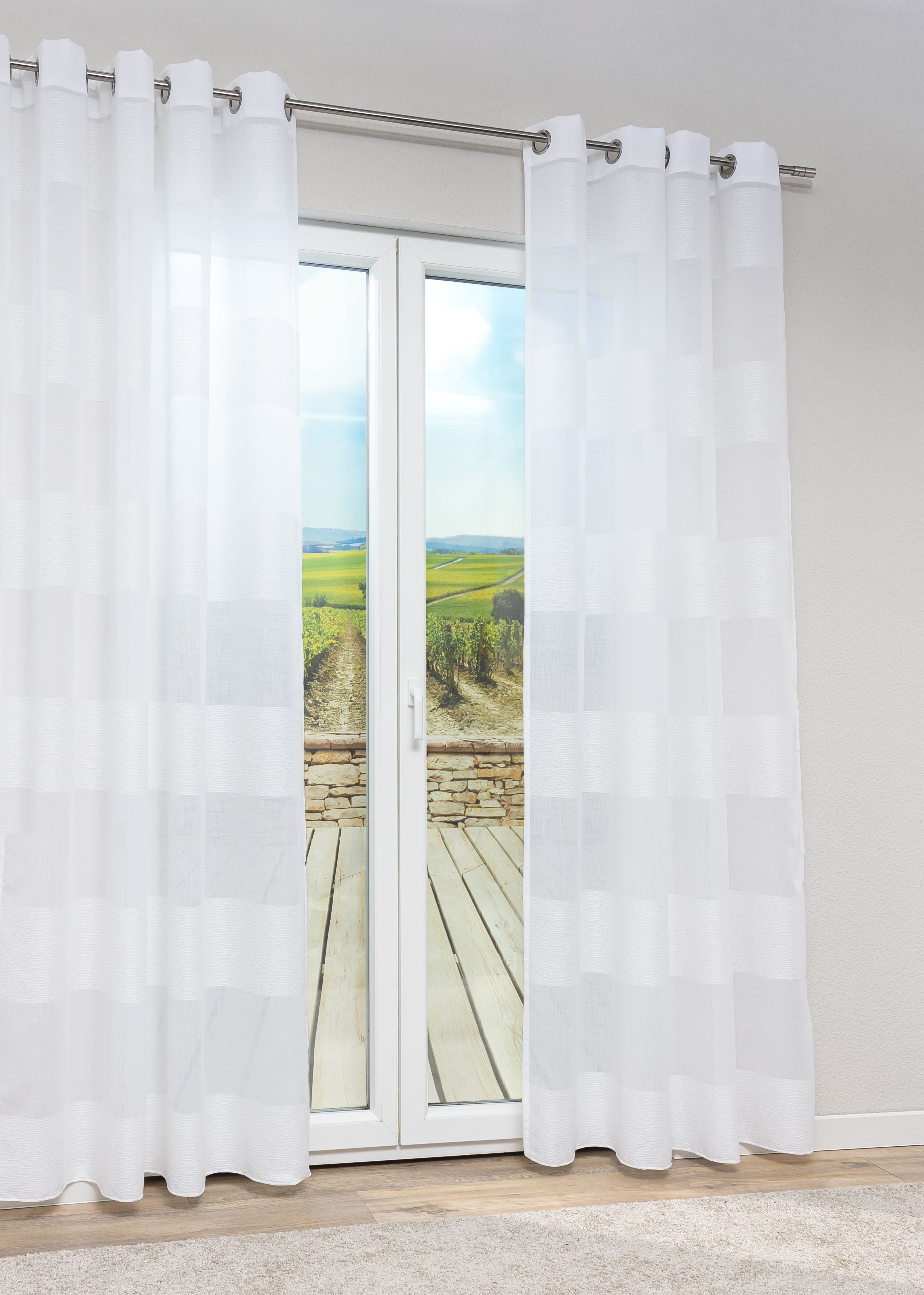 LYSEL® Vorhang Ösenschal Luepa (1 St), halbtransparent, HxB 245x144cm