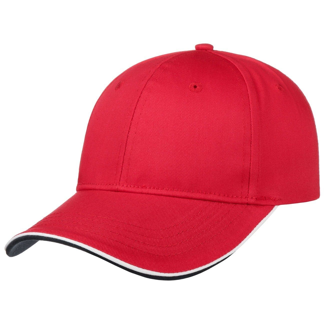 mit Basecap Baseball (1-St) rot Schirm Cap Atlantis