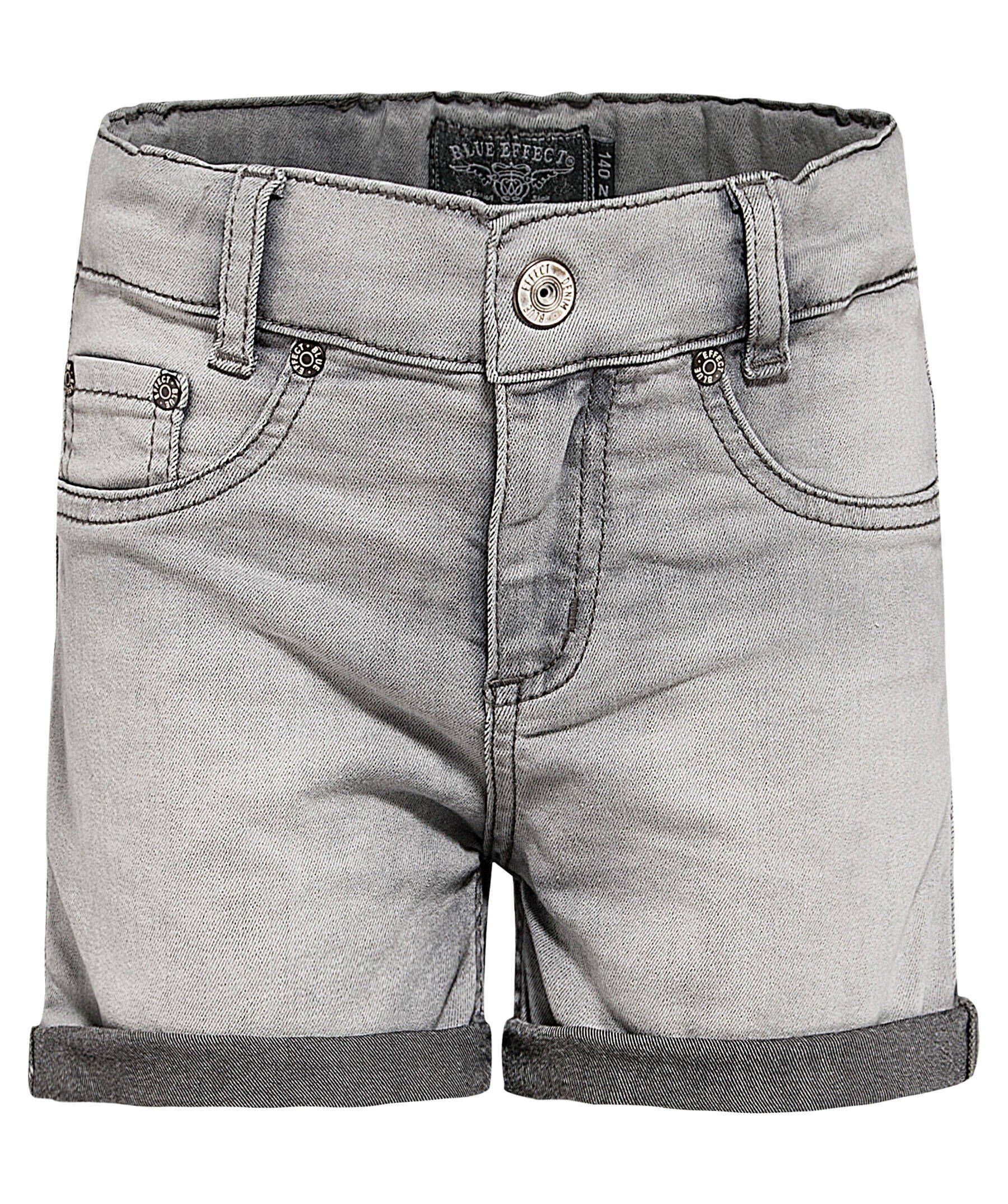 Mädchen (1-tlg) grau EFFECT BLUE (13) Shorts Jeansshorts