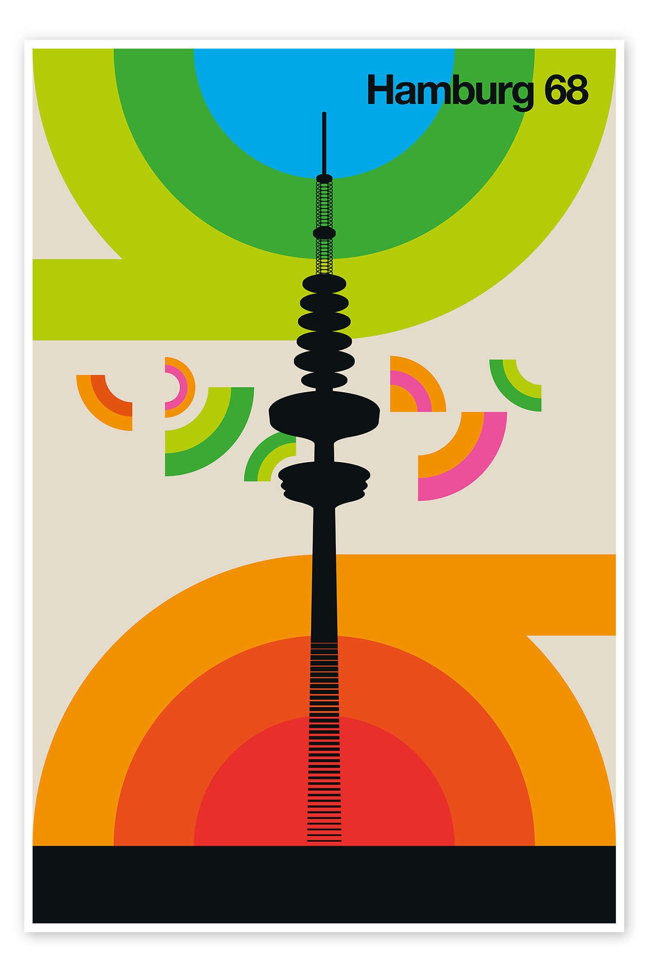 Posterlounge Wandbild Hamburg 68, Bo Lundberg, erhältlich als Poster, Leinwandbild, Wandsticker oder Acrylglasbild