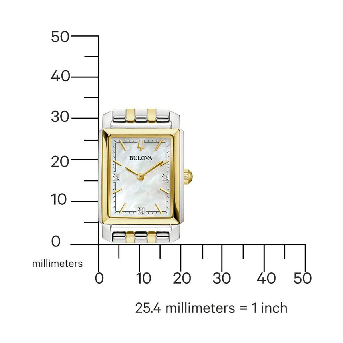 Bulova Quarzuhr 98P220, Armbanduhr, Damenuhr, Edelstahlarmband, günstig online kaufen
