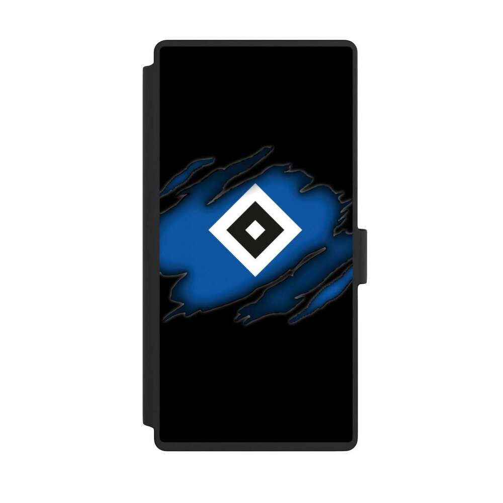 NIVOCASE Handyhülle Hamburger SV HSV Offizielles Lizenzprodukt HSV Scratch, Samsung Galaxy S23 Ultra Klapphülle Handyhülle aus Kunst Leder