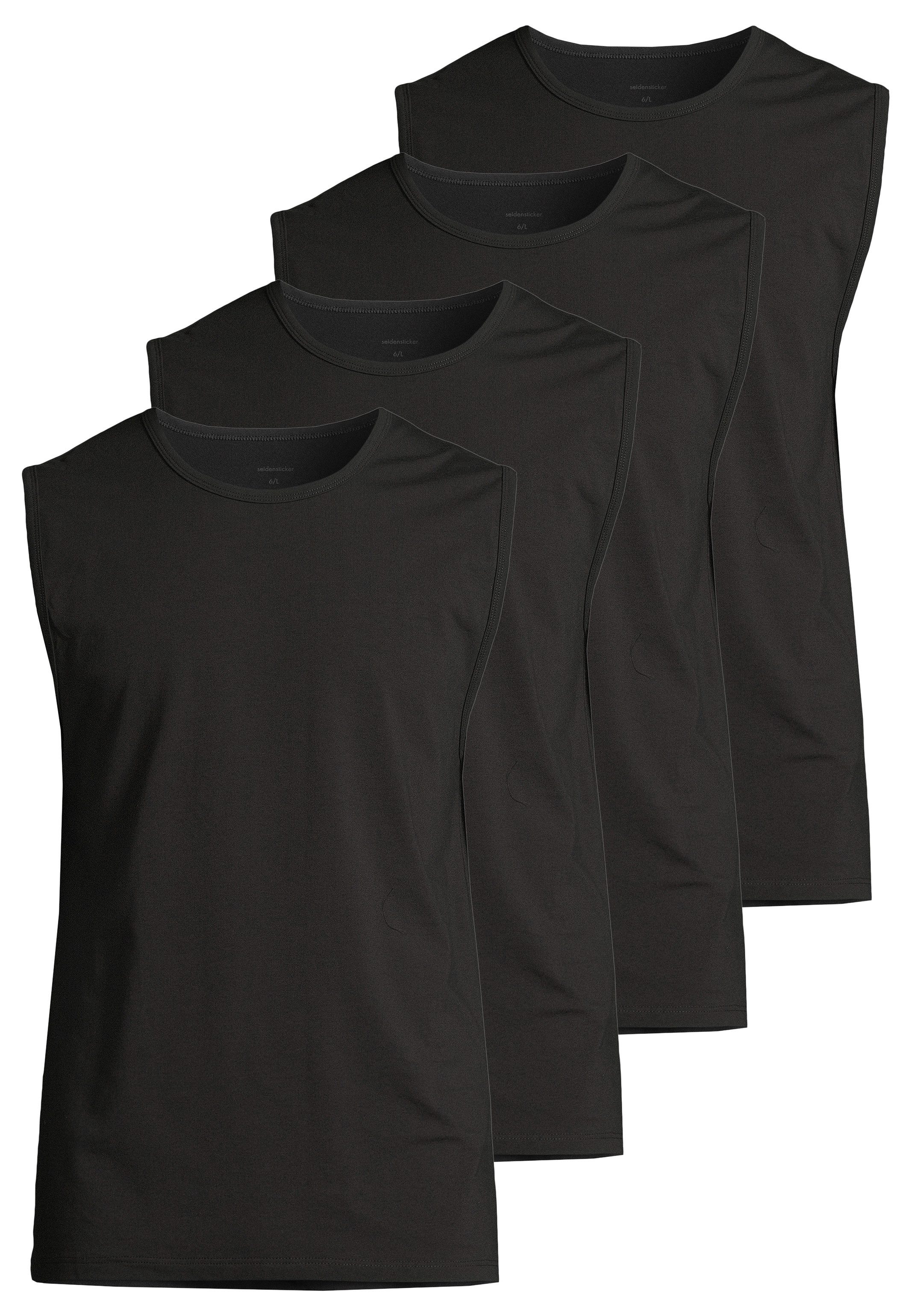seidensticker Unterhemd 4er Pack Pur (Spar-Set, 4-St) Unterhemd / Tanktop - Baumwolle - Atmungsaktiv
