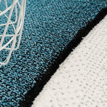 Teppich Moderner Kurzflor Teppich Linienmuster Meliert Konturenschnitt, TT Home, Läufer, Höhe: 16 mm