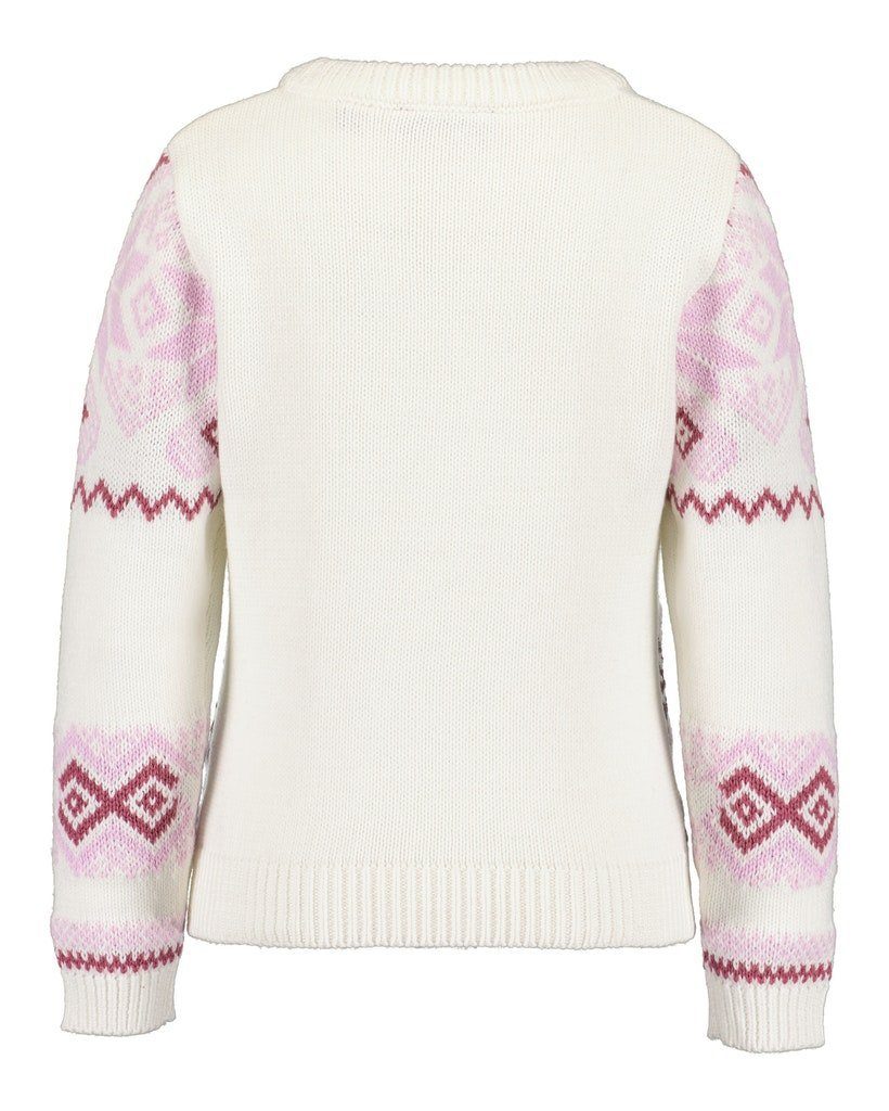 Blue Seven Strickpullover Blue Seven Mädchen Pullover Strickpullover Jaquardmuster off-white (1-tlg)