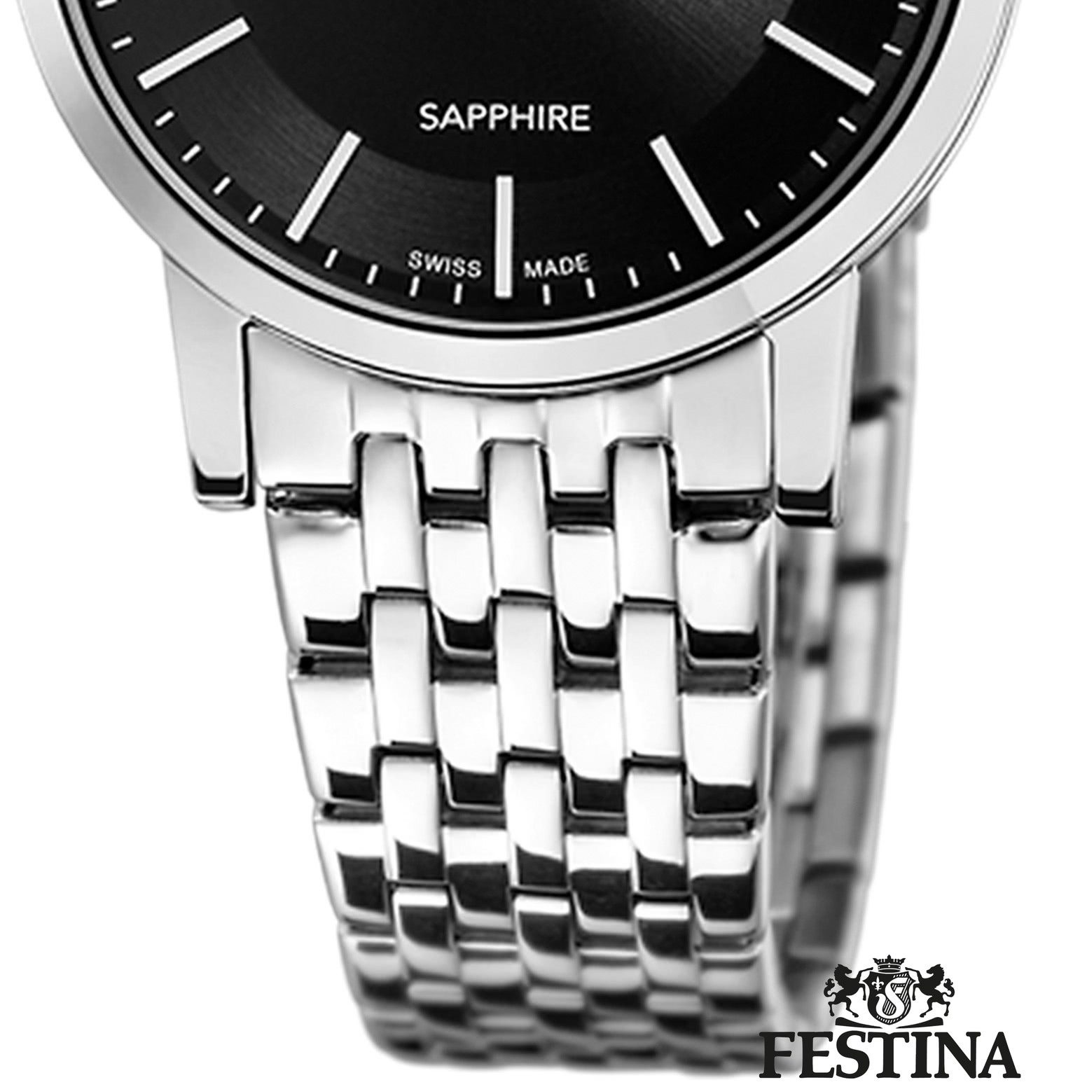 Festina Quarzuhr Festina Damenuhr Edelstahl silber, (Analoguhr), Damen Armbanduhr rund, Edelstahlarmband silber, Elegant