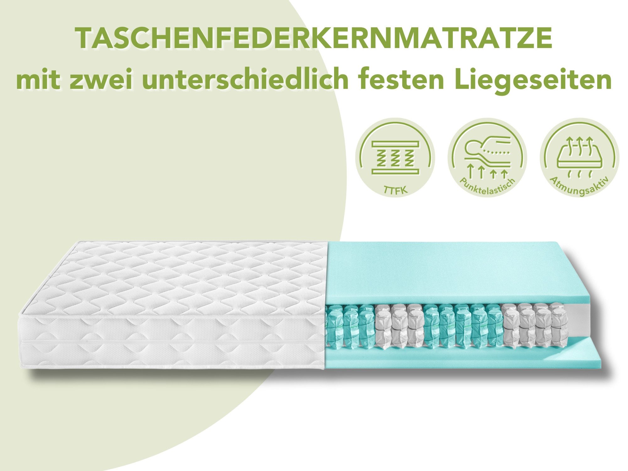 Taschenfederkernmatratze Ergo Flex, zwei unterschiedlich feste günstig online kaufen