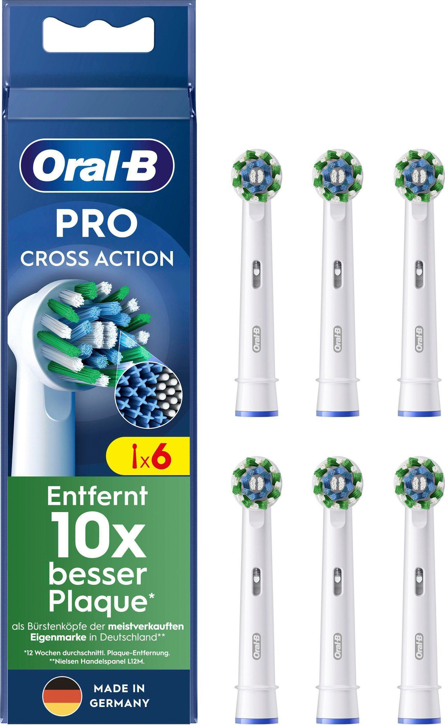 Oral-B Aufsteckbürsten Pro CrossAction, X-förmige Borsten