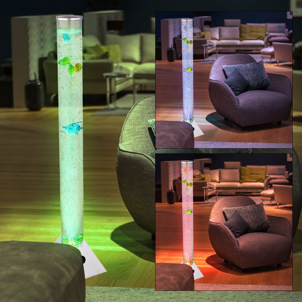etc-shop LED Stehlampe, LED-Leuchtmittel fest verbaut, Farbwechsel, Wassersäule LED Lichtsäule mit Wasser