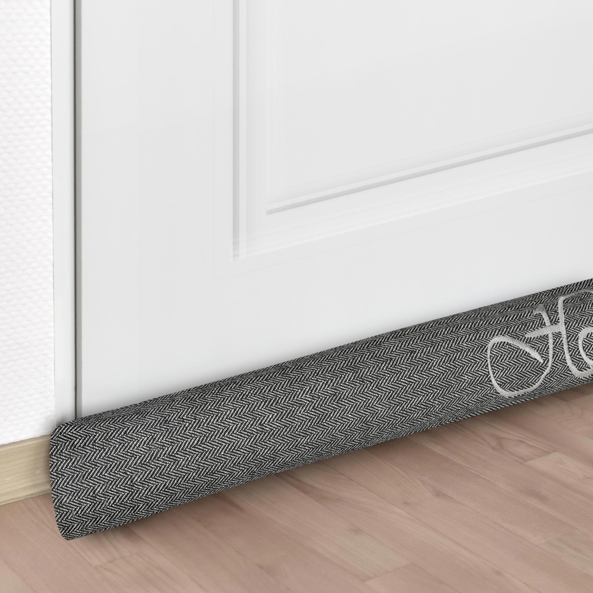 Beautissu Zugluftstopper 2er Set Zugluftstopper 100 cm lang Tuuli HO, Anthrazit, Windstopper als Türvorleger, Haustür Rolle und Kälteschutz Luftstopper – Bild 5 von 5