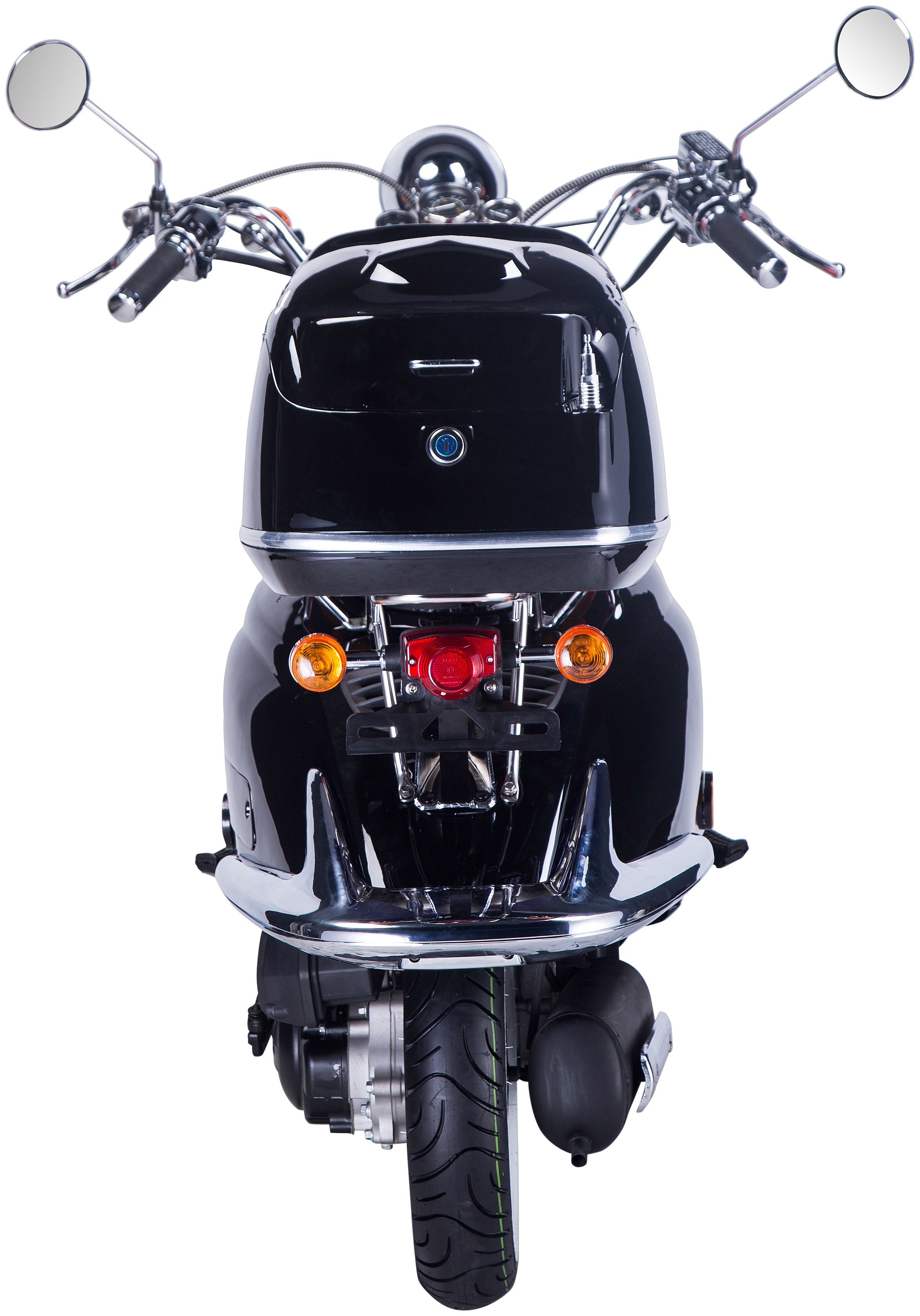 Topcase Motorroller 45 km/h, UNION Euro 50 schwarz 5, GT mit (Set), ccm, Strada,